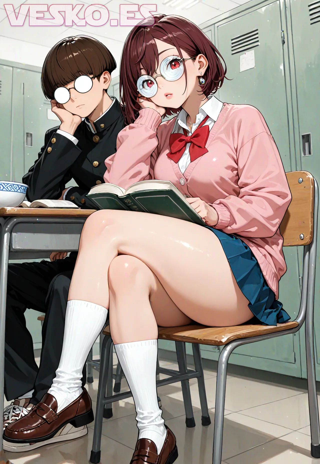 Arte hentai ilustración increíble de Attack On Titan Anime 2025 Neon Genesis Evangelion Kawaii Bishounen generado por IA