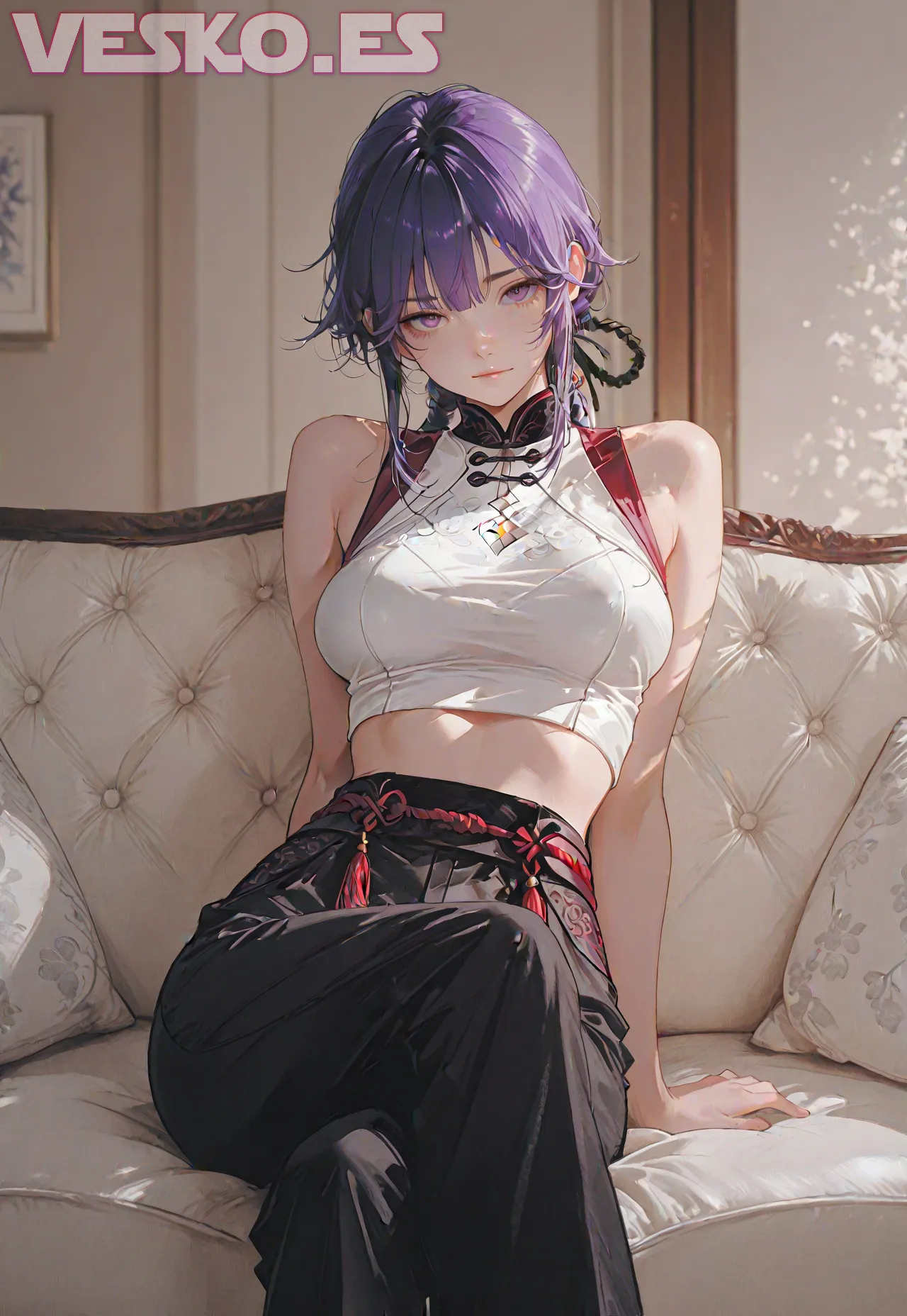 Arte hentai ilustración increíble de Bella Dama Desnuda generado por IA