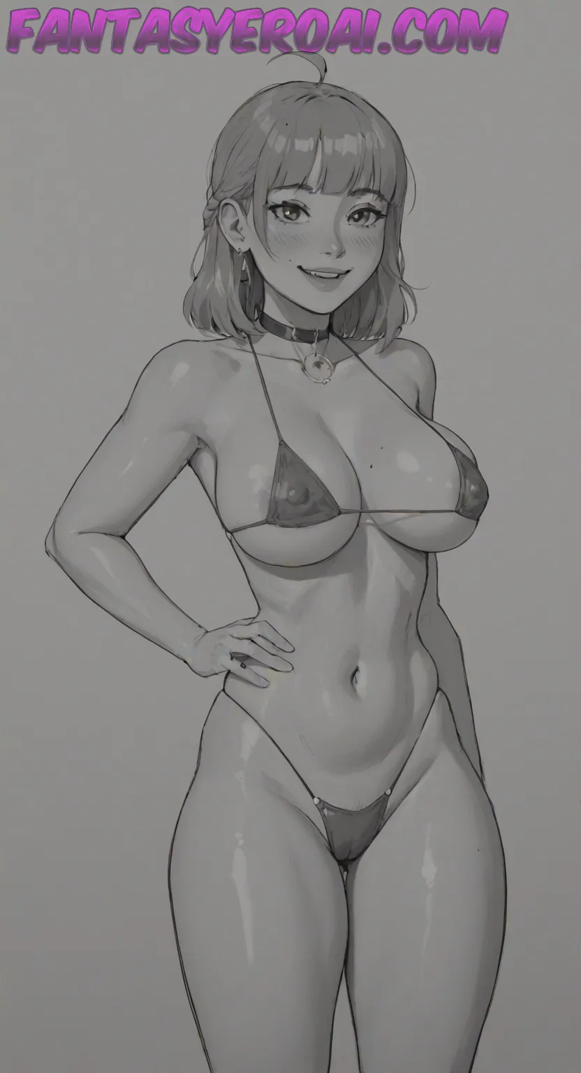 Arte hentai ilustración increíble de Blonde Bella Desnuda generado por IA