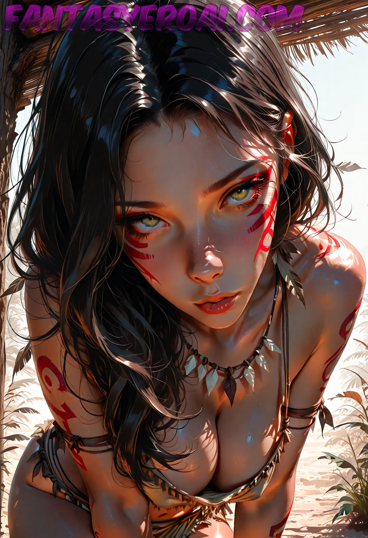 Arte hentai ilustración increíble de Dafne Fernandez Desnuda generado por IA