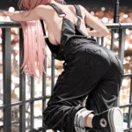 Arte hentai ilustración increíble de Erotica Casera Desnuda En Bodi Negro generado por IA