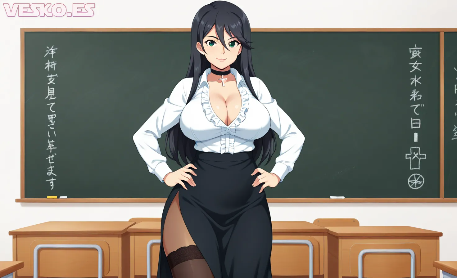 Arte hentai ilustración increíble de Jujutsu Kaisen Anime Online Oshi No Ko Crunchyroll Maid generado por IA