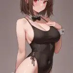 Arte hentai ilustración increíble de Kaiju No 8 New Anime Kemonomimi Harem Moe generado por IA