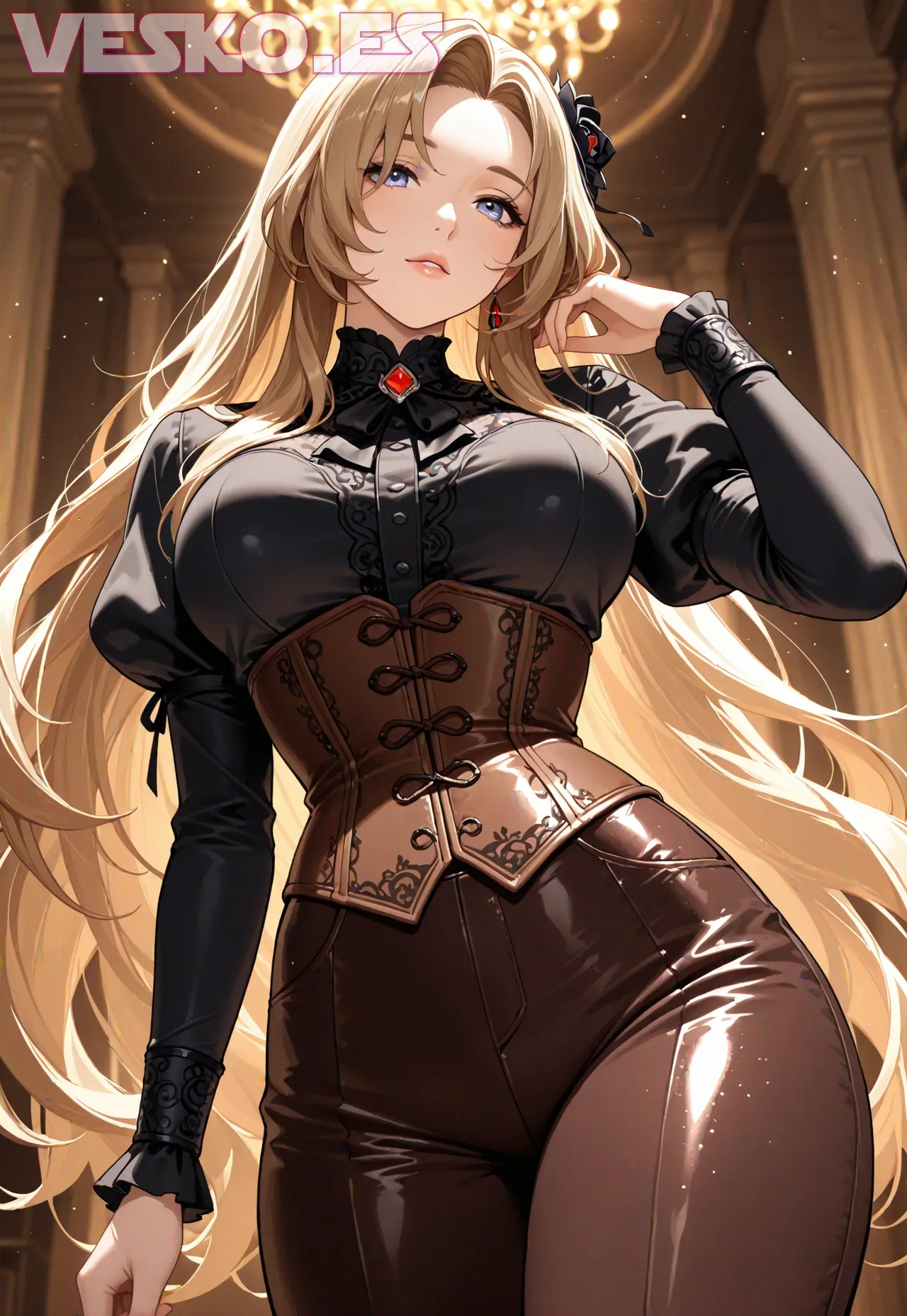 Arte hentai ilustración increíble de La Ia Y Sus Fantasias Sensuales Parte Once generado por IA
