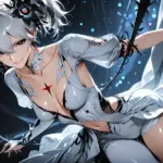 Arte hentai ilustración increíble de Lazarus Seinen Anime Series Shounen Ai Shotacon generado por IA