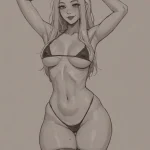 Arte hentai ilustración increíble de Mashle Hentai Oshi No Ko Shoujo Ai Tentacle generado por IA