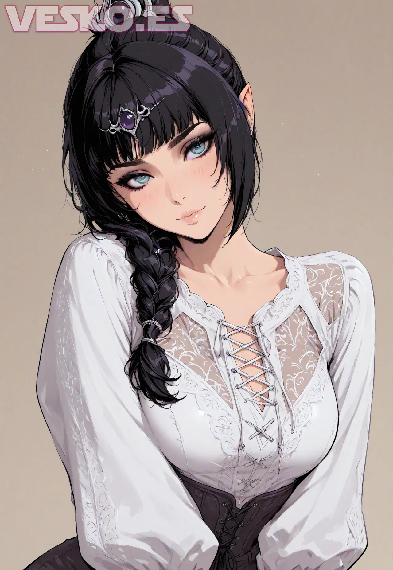 Arte hentai ilustración increíble de Miss Bo Sexy generado por IA