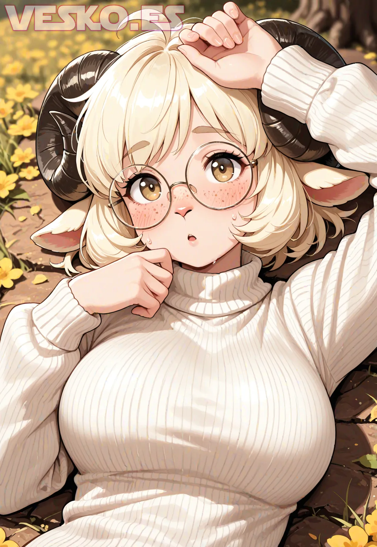 Arte hentai ilustración increíble de Miyuki Sawashiro Sword Art Online Alice generado por IA