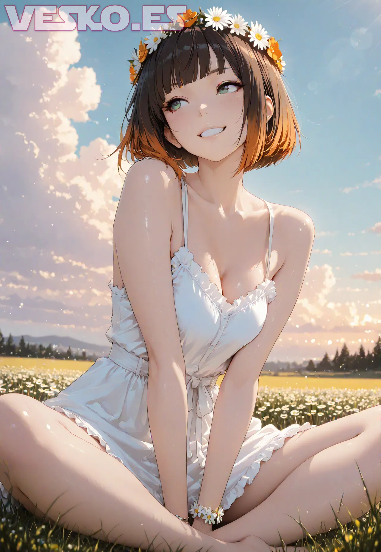 Arte hentai ilustración increíble de Nikia A Desnuda generado por IA