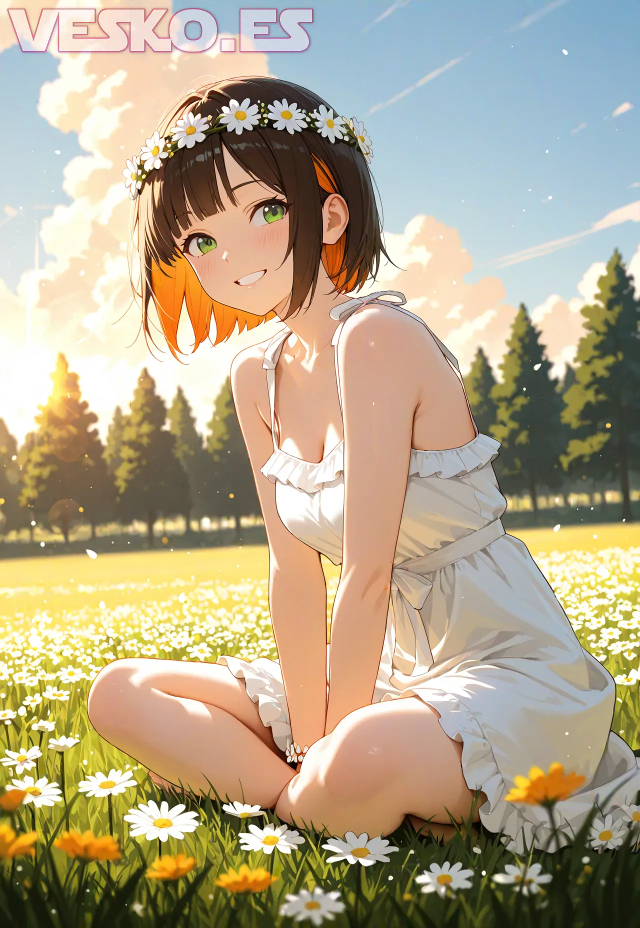 Arte hentai ilustración increíble de Nuestra Chica Del Fitness Sunny Andrews generado por IA