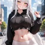 Arte hentai ilustración increíble de Poledance Sexy En Blanco Y Negro generado por IA