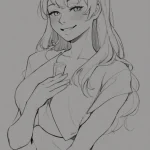 Arte hentai ilustración increíble de Rora Desnuda 2 generado por IA