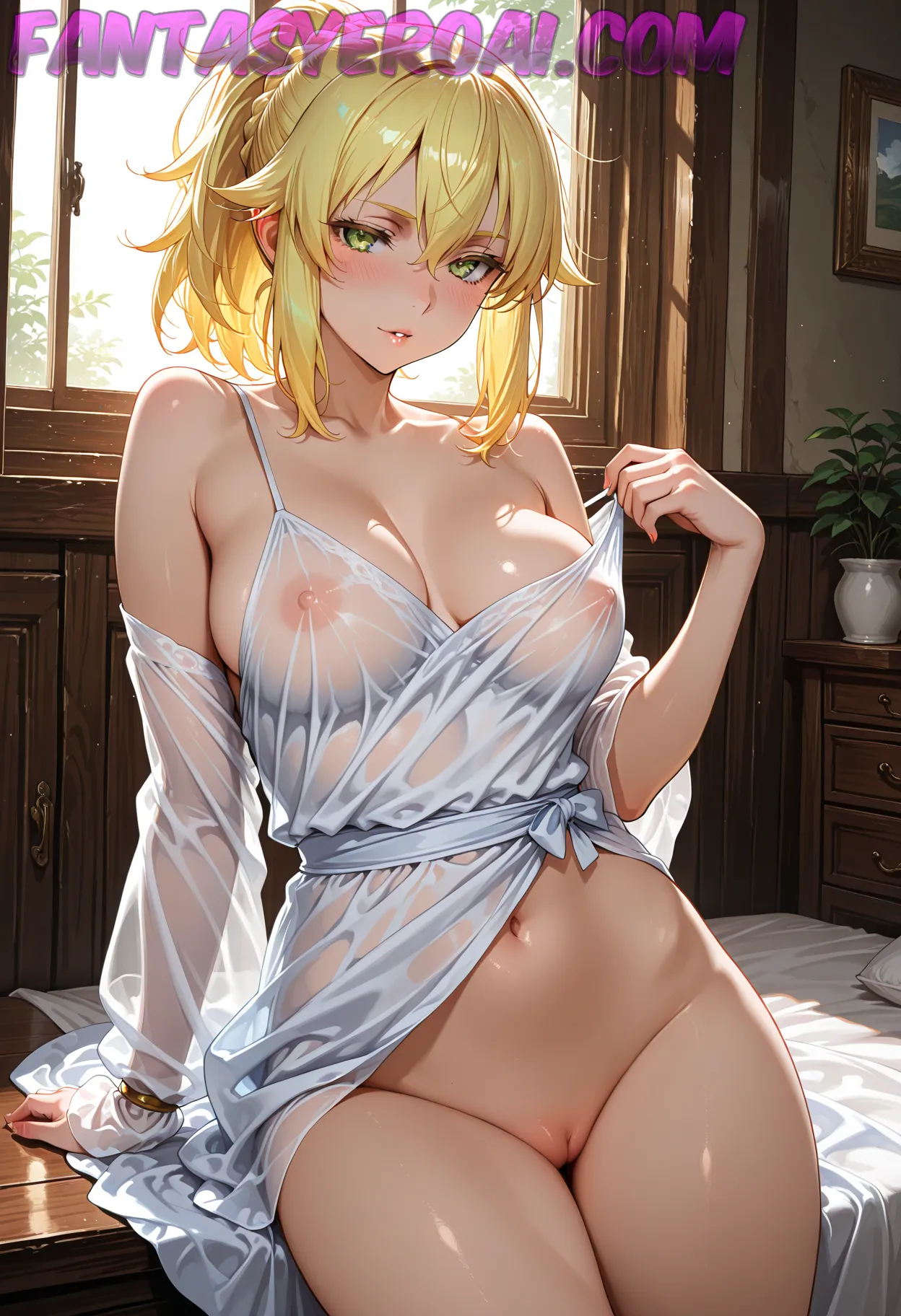 Arte hentai ilustración increíble de Sexy Morenita Desnuda generado por IA
