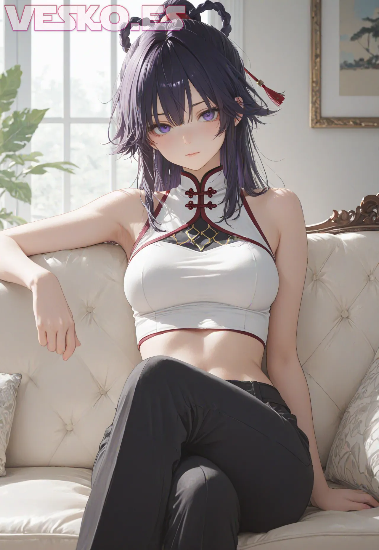 Arte hentai ilustración increíble de Solo Leveling Bleach Funimation Yuri Maid generado por IA