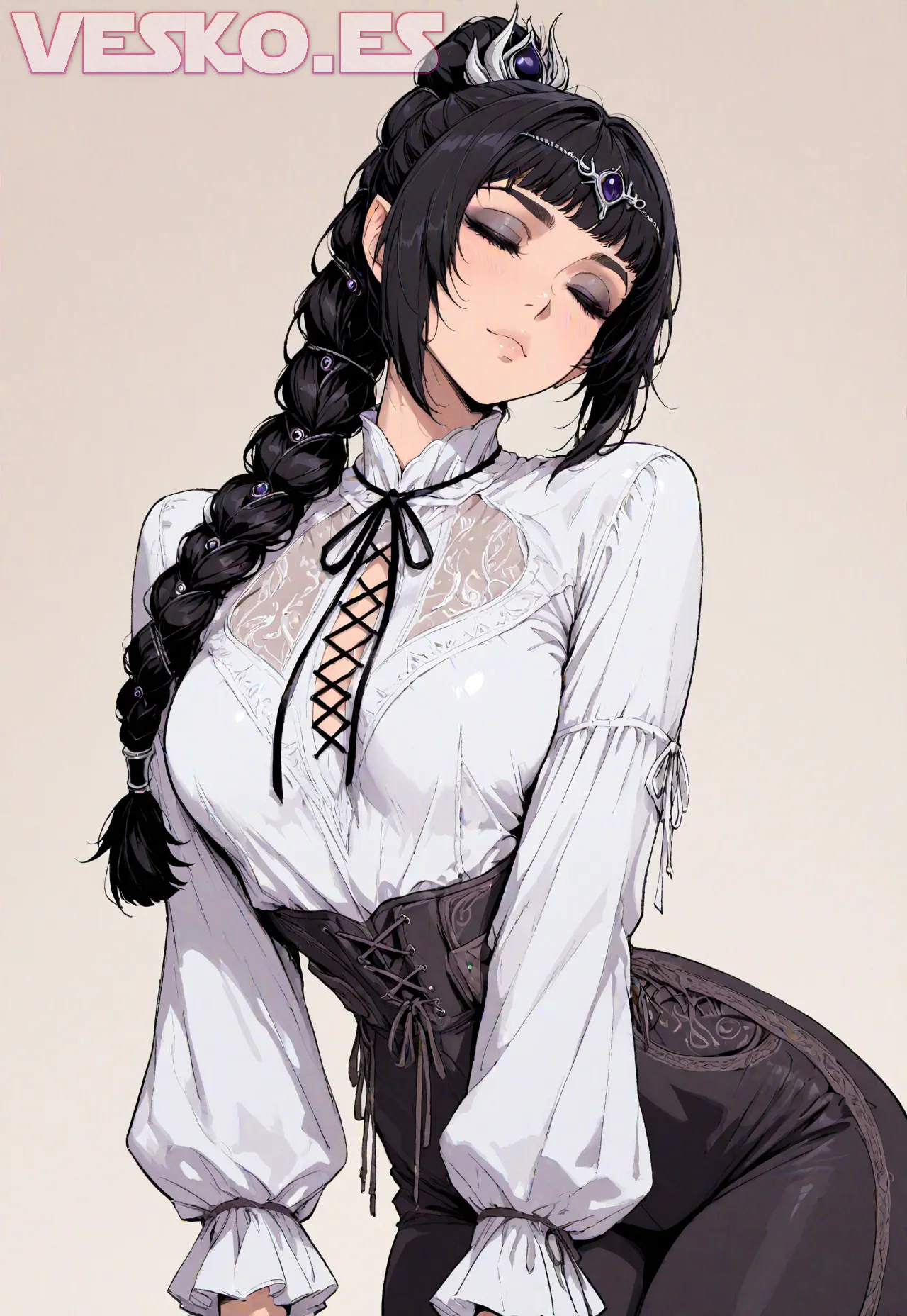 Arte hentai ilustración increíble de Solo Leveling My Hero Academia Funimation Anime Merch Oppai generado por IA