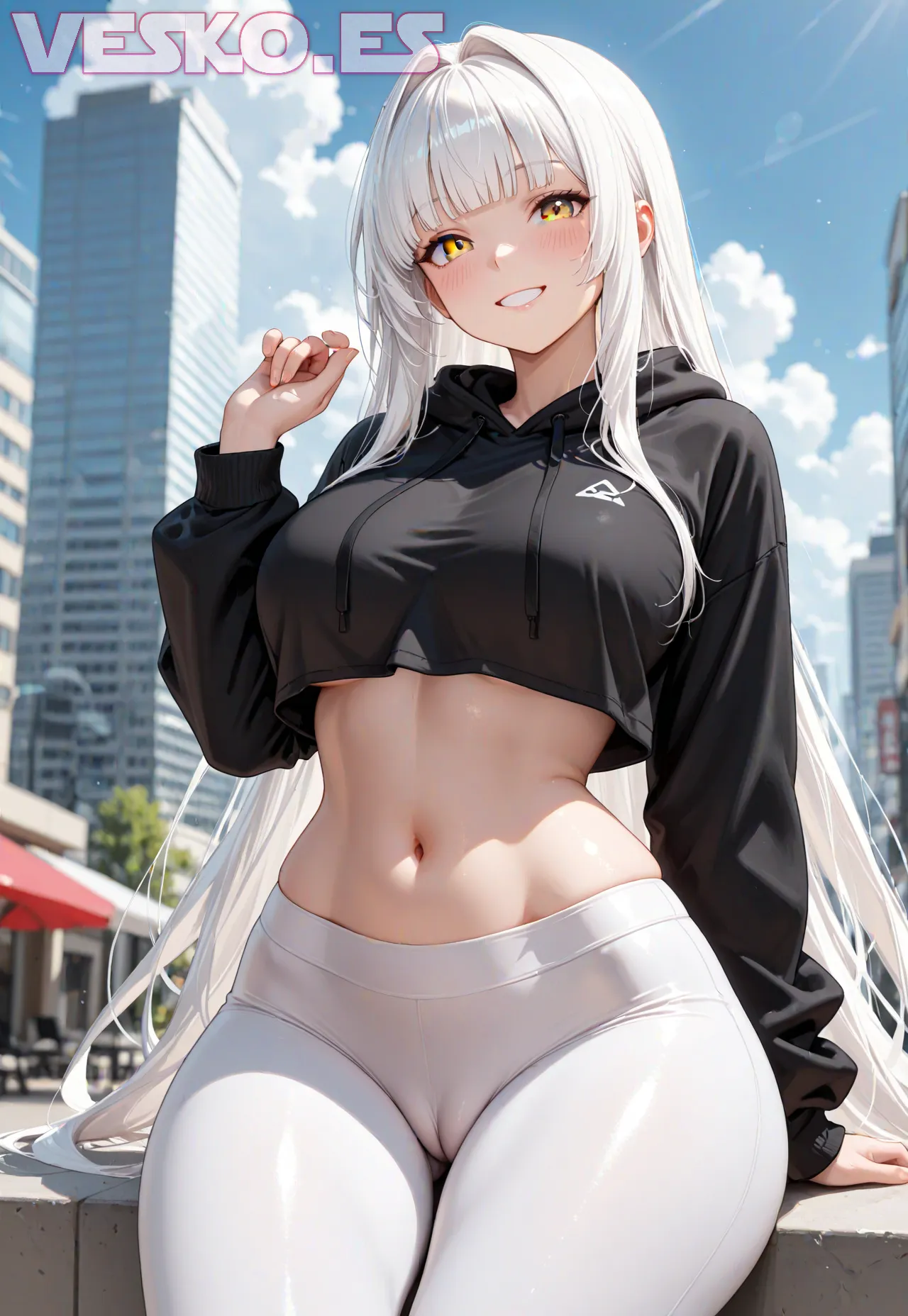 Arte hentai ilustración increíble de Zorra Caliente generado por IA
