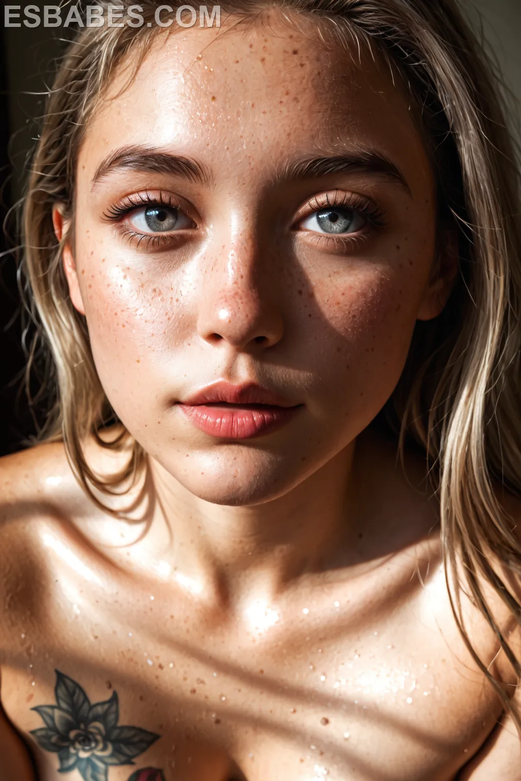 Atrevidas Modelos Desnudas Nueve - Imagen hiperrealista generada con IA, detalle fotográfico