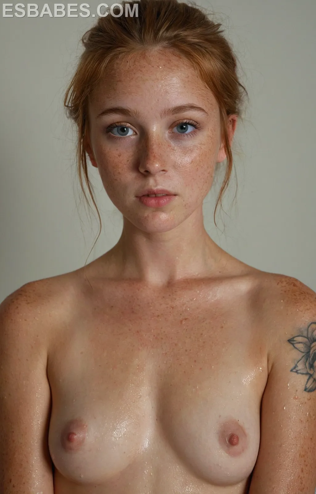 Desirae Spencer Desnuda - Imagen hiperrealista generada con IA, detalle fotográfico
