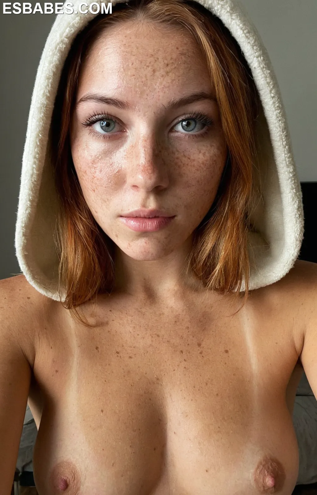 Chica Bodystocking Desnuda Malla Transparente - Imagen hiperrealista generada con IA, detalle fotográfico