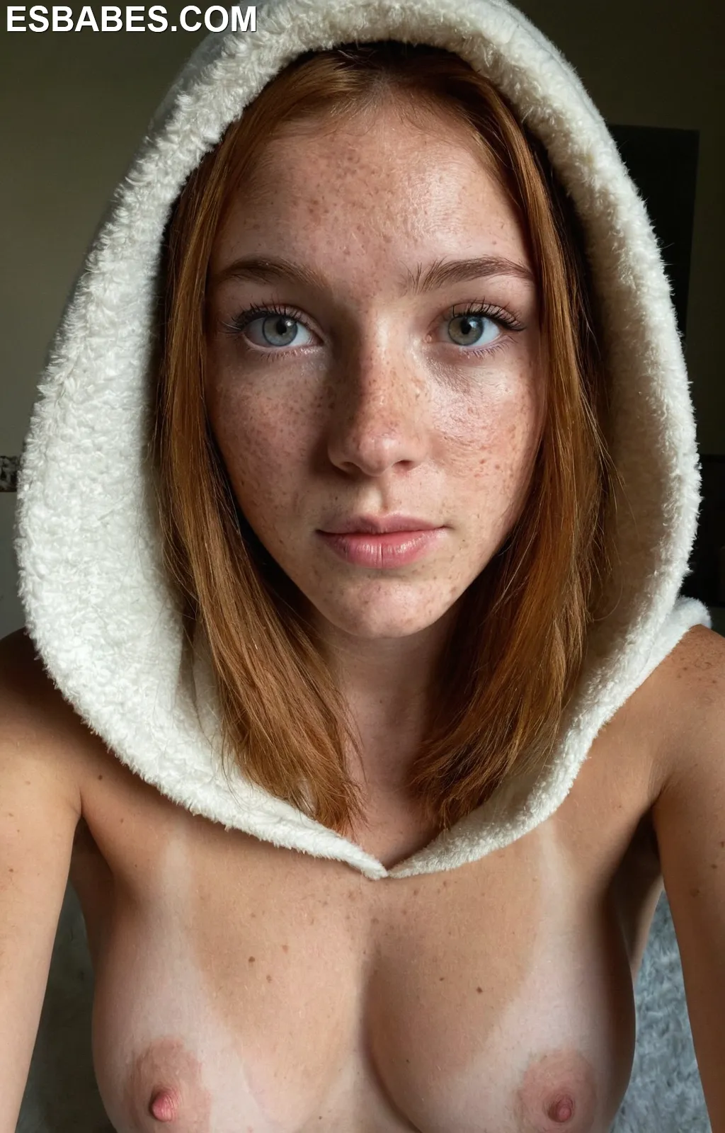 Chica Pelo Accesorios Desnuda Cinta Cabello - Imagen hiperrealista generada con IA, detalle fotográfico