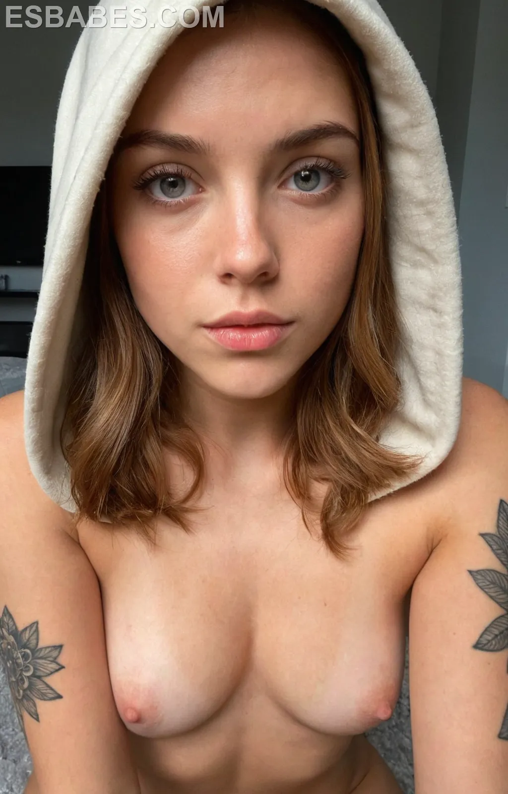 Chica Petite Desnuda Pequena Delicada - Imagen hiperrealista generada con IA, detalle fotográfico