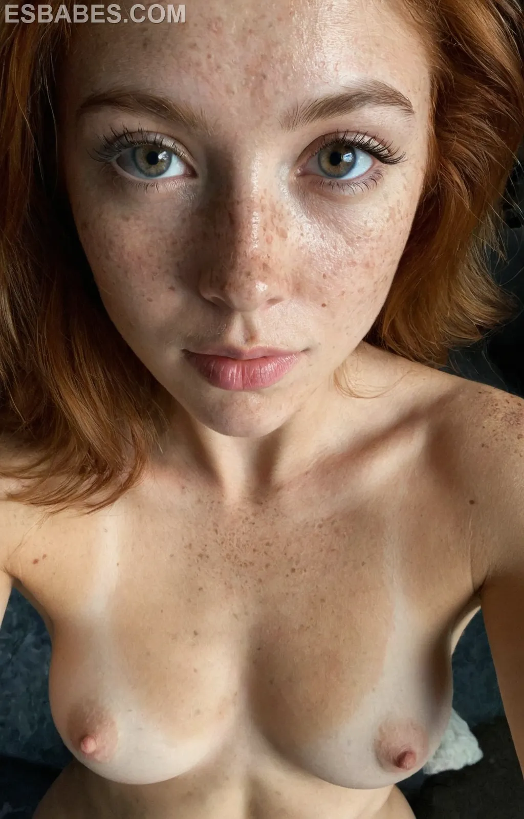 Selfie Nude Erotic Desnuda - Imagen hiperrealista generada con IA, detalle fotográfico