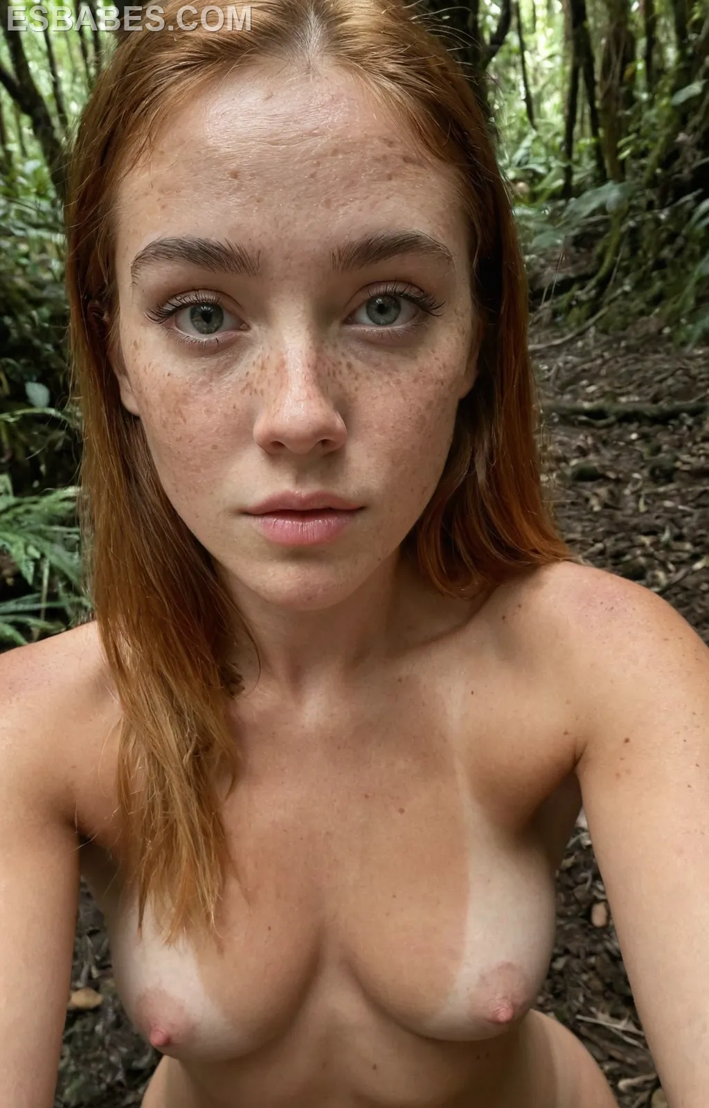 Skinny Adrianna Malao Sexy Nude Ebony 2 - Imagen hiperrealista generada con IA, detalle fotográfico