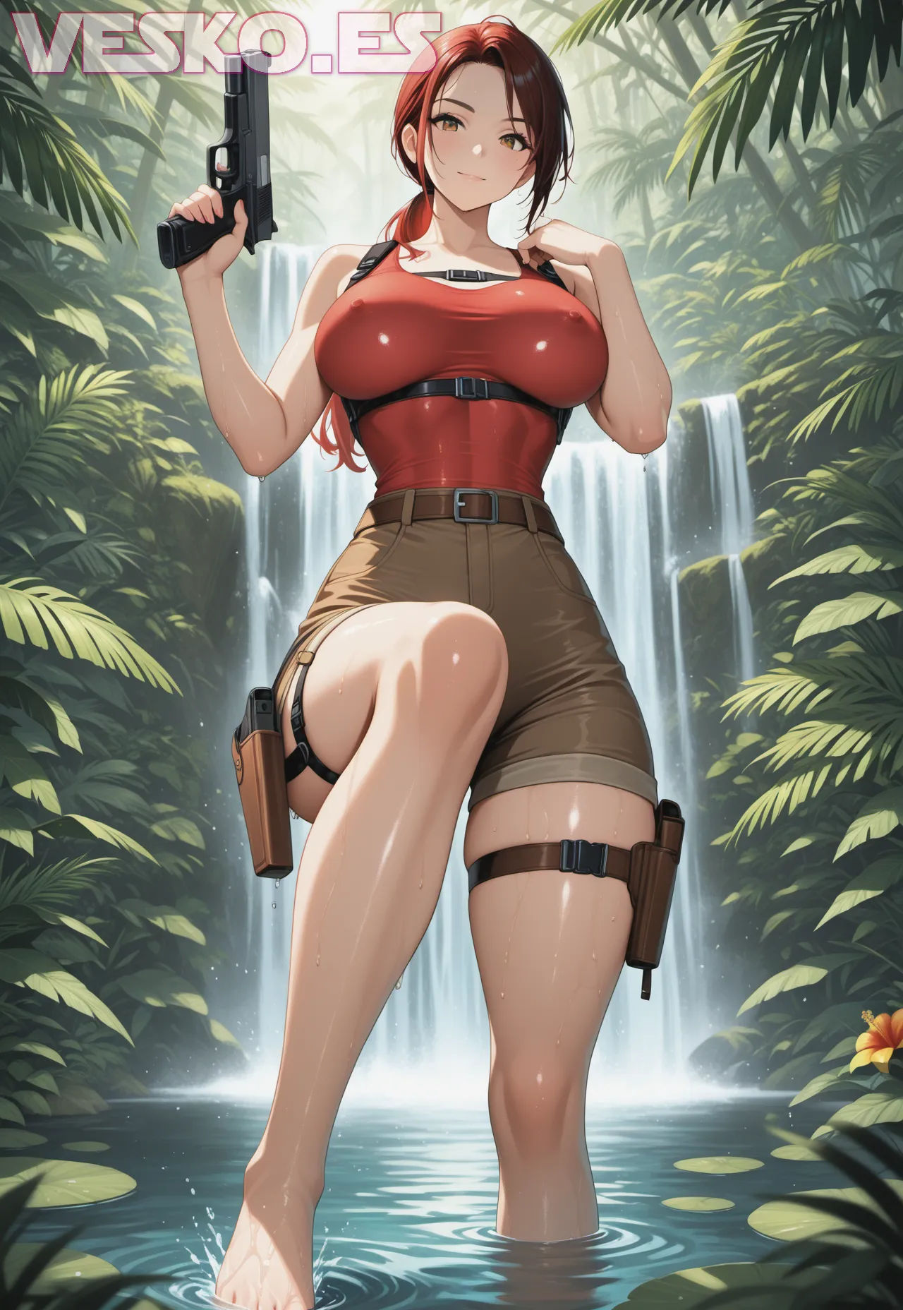 Anime Ero Cosplay Parte Dos - Imagen hiperrealista generada con IA, detalle fotográfico