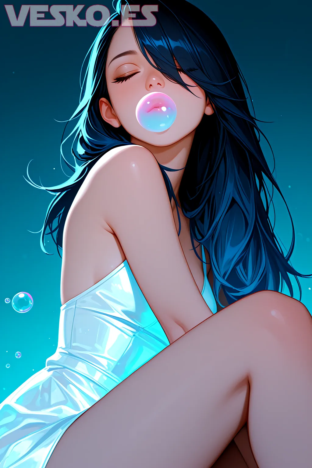 Anime Girl Manga Tokyo Revengers Fan Service Yandere - Imagen hiperrealista generada con IA, detalle fotográfico