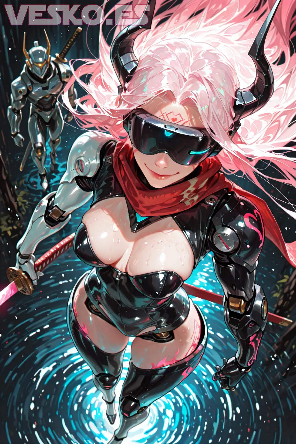 Anime Jett Sexy Juego Valorant - Imagen hiperrealista generada con IA, detalle fotográfico