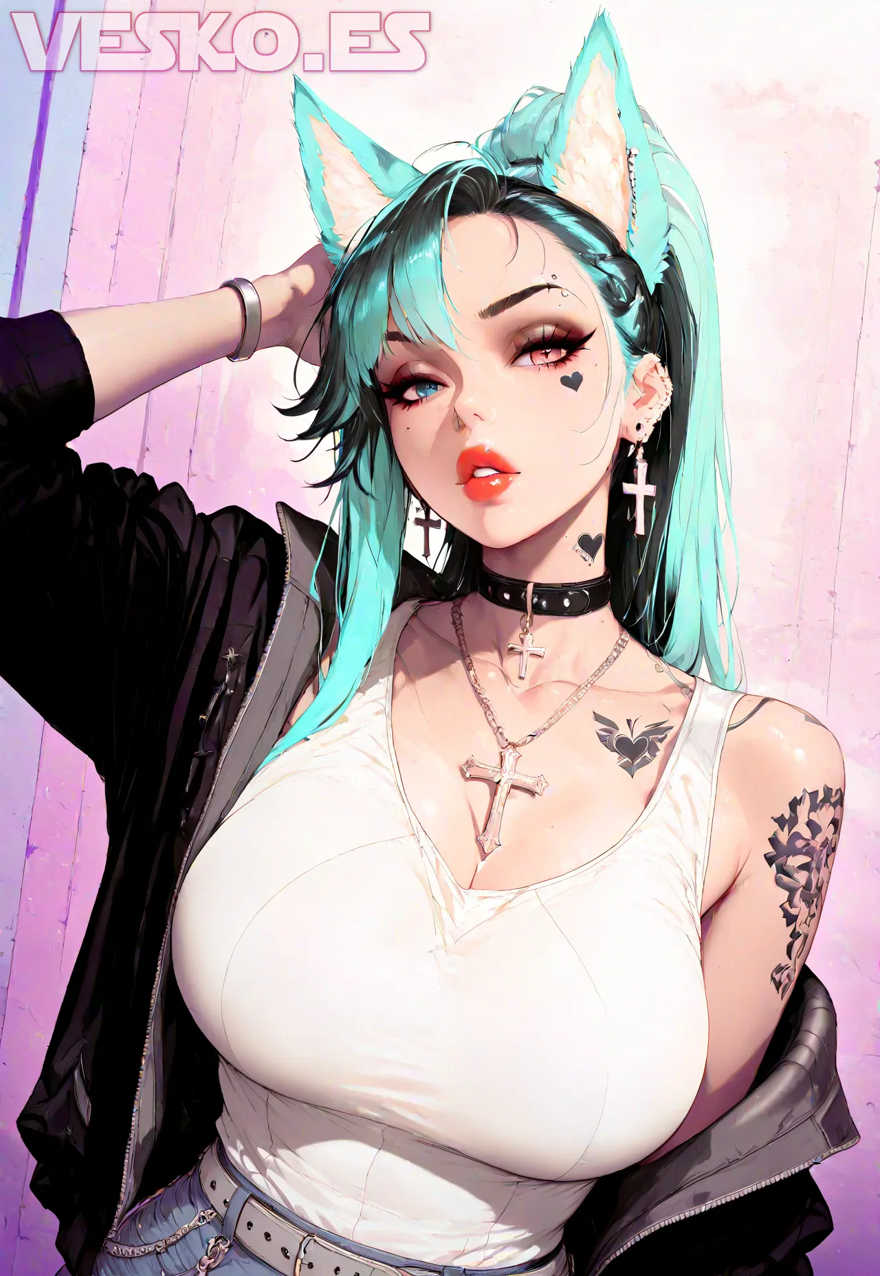 Best Anime Bishoujo Bara Tsundere Senpai - Imagen hiperrealista generada con IA, detalle fotográfico