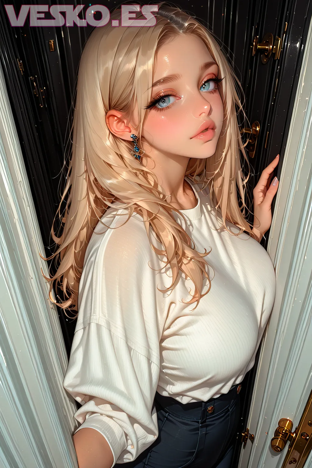 Chica Estilo Dominatrix - Imagen hiperrealista generada con IA, detalle fotográfico