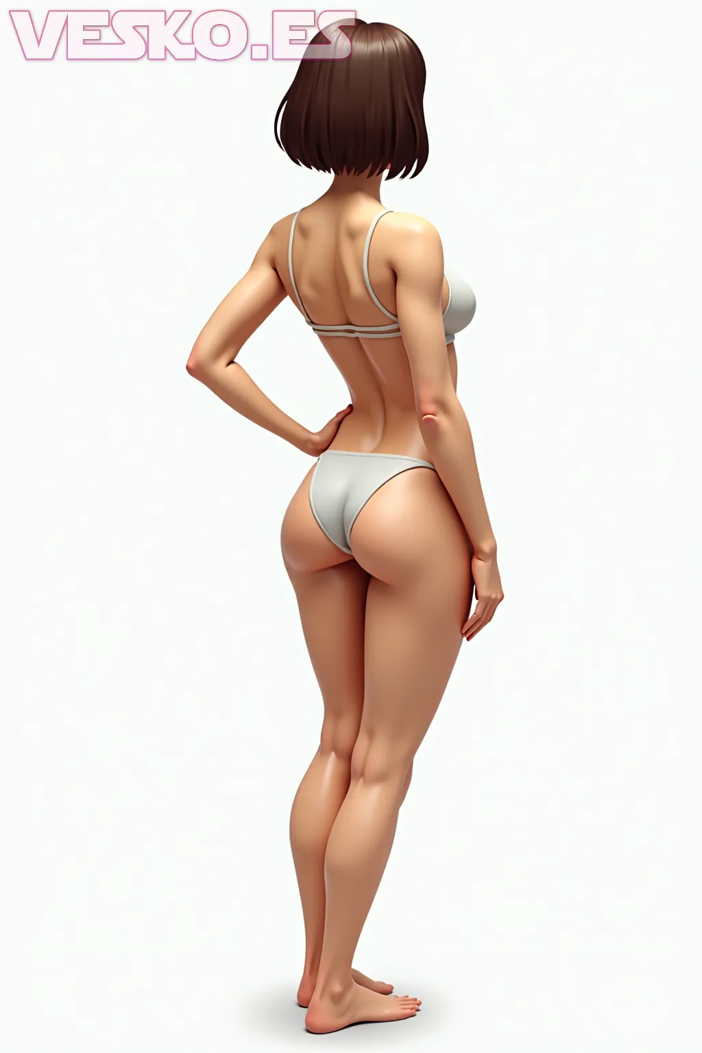 Wallpapers Hot Naked Brunette Girls - Imagen hiperrealista generada con IA, detalle fotográfico