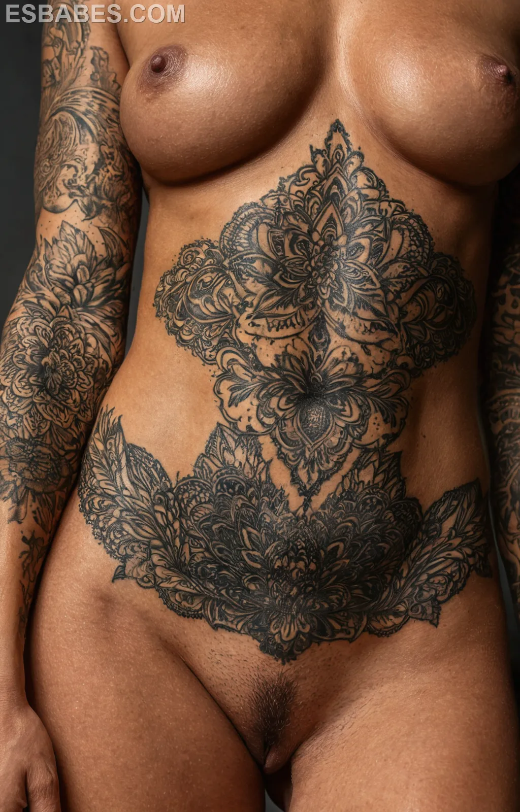 Desnuda En El Trigal - Imagen hiperrealista generada con IA, detalle fotográfico