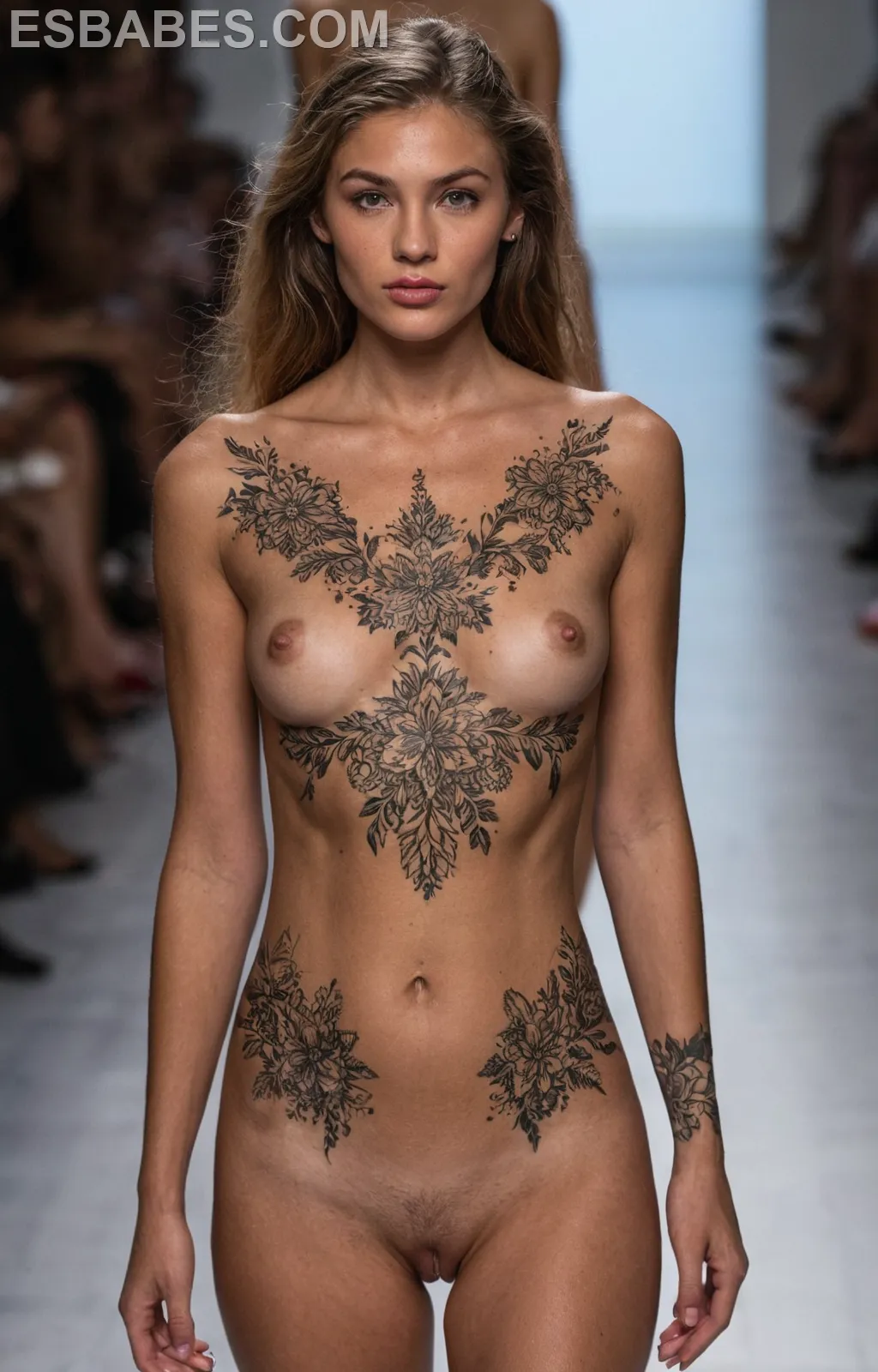 Nnian Erotica En Desnudo - Imagen hiperrealista generada con IA, detalle fotográfico